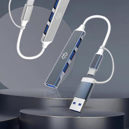USB-хабы и док-станции Digma DHUB-4USB-AC-3.0 [DHUB-4USB-AC-3.0, 2018378, 4630143156003]