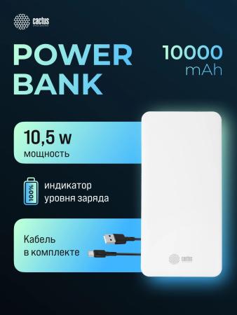 Портативные зарядные устройства CACTUS CS-PBFSKT-10000 (белый) [CS-PBFSKT-10000]