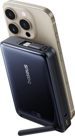 Портативные зарядные устройства Baseus Nomos Qi2 Magnetic Power Bank 10000mAh (черный) [P10078800123-00]