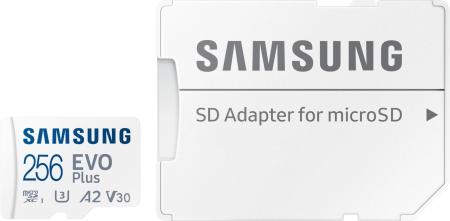 Карты памяти Samsung EVO Plus 2024 microSDXC 256GB (с адаптером) [MB-MC256SA, MB-MC256SA/AM, MB-MC256SA/EU]