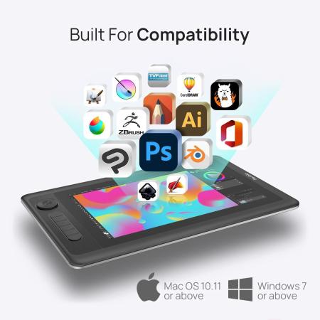 Графические планшеты Parblo Coast 12 Pro Gen2 (черный)