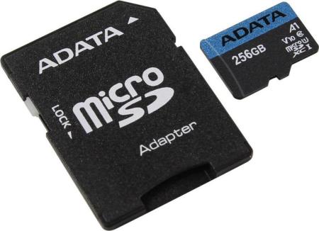 Карты памяти ADATA Premier AUSDX256GUICL10A1-RA1 microSDXC 256GB (с адаптером) [AUSDX256GUICL10A1-RA1]