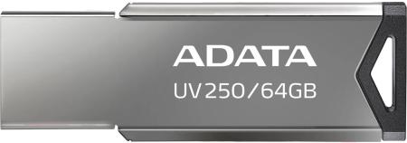 USB Flash ADATA UV250 64GB (серебристый) [AUV250-64G-RBK]