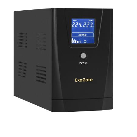 Источники бесперебойного питания ExeGate SpecialPro Smart LLB-2000.LCD.AVR.2SH.RJ.USB EX292632RUS [EX292632RUS]