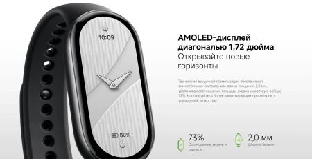 Умные часы и браслеты Xiaomi Smart Band 10 M2459B1 (белая керамика, с белым силиконовым ремешком, международная версия) [BHR07Y5GL]