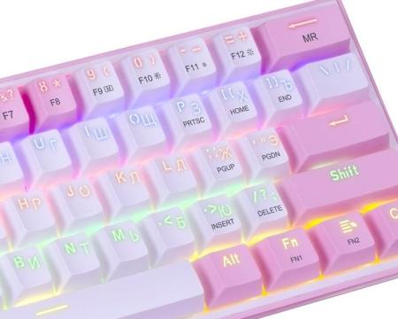 Клавиатуры Redragon Fizz (розовый/белый) [70672]
