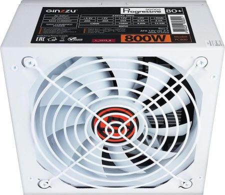 Блоки питания Ginzzu PC800 (белый)