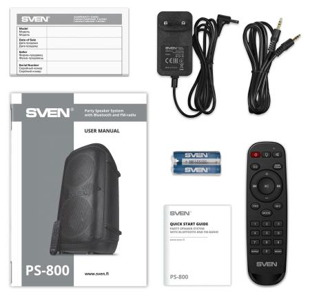 Беспроводные и портативные колонки SVEN PS-800 [PS-800, 6438162021511, SV-021511]