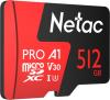 Карты памяти Netac MicroSDXC 512GB V30/A1/C10 Netac P500 Extreme Pro с адаптером [NT02P500PRO-512G-R]