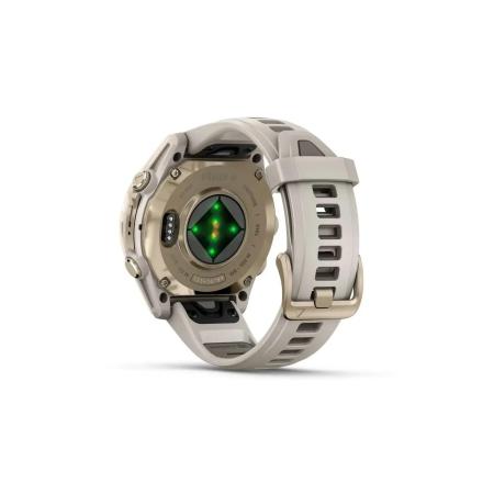 Умные часы и браслеты Garmin Fenix 8 Sapphire 43мм (золотистый, дымчато-серый ремешок) [010-02903-11]
