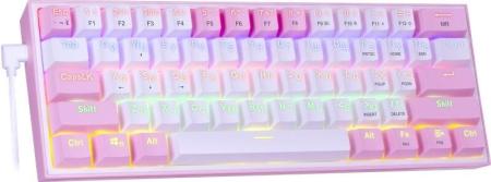 Клавиатуры Redragon Fizz (розовый/белый) [70672]