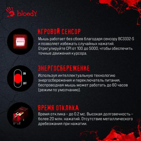 Мыши A4Tech Bloody R80 Plus (Skull)