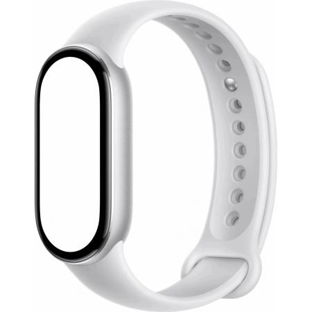 Умные часы и браслеты Xiaomi Smart Band 10 M2459B1 (серебристый, с белым силиконовым ремешком, международная версия) [BHR07PSGL]
