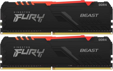 Оперативная память Kingston FURY Beast RGB 2x8ГБ DDR4 3200МГц KF432C16BB2AK2/16 [KF432C16BB2AK2/16]