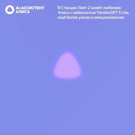 Беспроводные и портативные колонки Яндекс Станция Лайт 2 без часов (фиолетовый) [YNDX-00028VIO]