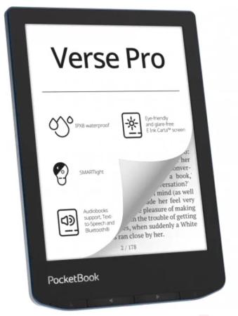 Электронные книги PocketBook A4 634 Verse Pro (лазурный)