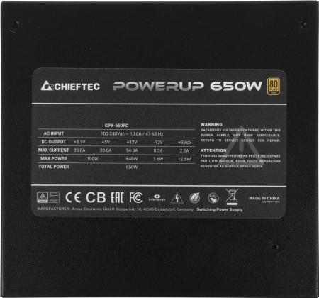 Блоки питания Chieftec Chieftronic PowerUp GPX-650FC [GPX-650FC]