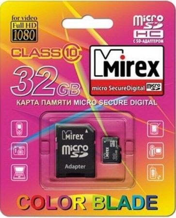 Карты памяти Mirex microSDHC (Class 10) 32GB (13613-AD10SD32) [13613-AD10SD32]