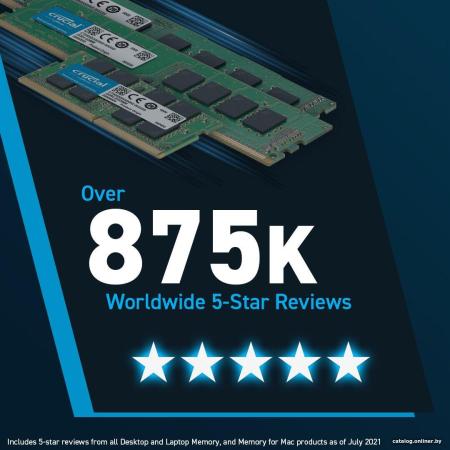 Оперативная память Crucial 16ГБ DDR5 5600 МГц CT16G56C46U5 [CT16G56C46U5]