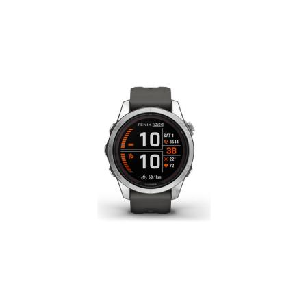 Умные часы и браслеты Garmin Fenix 7S Pro Solar (серебро/графит) [010-02776-01]