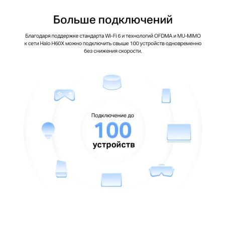 Беспроводные маршрутизаторы Mercusys Halo H60X (2 шт) [Halo H60X(2-pack)]