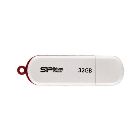 USB Flash Silicon-Power LuxMini 320 32GB (белый/красный) [SP032GBUF2320V1W]
