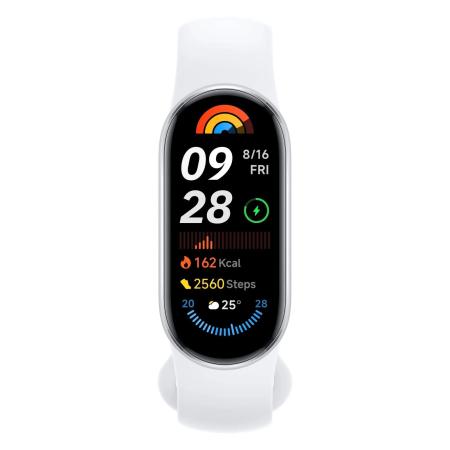 Умные часы и браслеты Xiaomi Smart Band 9 (серебристый, со светло-серым силиконовым ремешком, международная версия) [BHR8340GL]