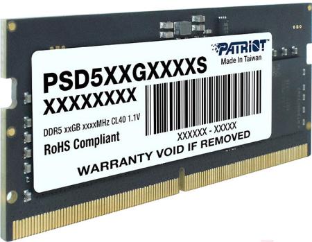 Оперативная память Patriot Signature Line 32ГБ DDR5 SODIMM 4800 МГц PSD532G48002S [PSD532G48002S]