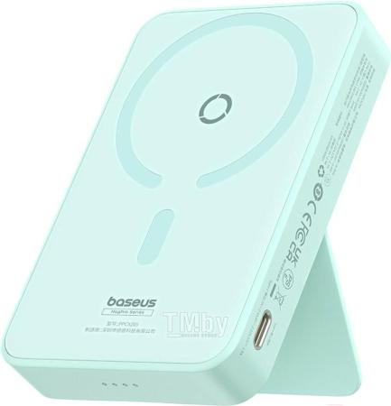 Портативные зарядные устройства Baseus MagPro Magnetic Bracket Wireless Fast-Charging Power Bank 20W 5000mAh (мятный) [P10064101333-00, 6932172647087]