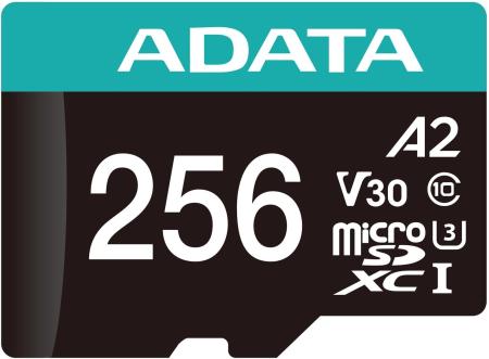 Карты памяти ADATA Premier Pro AUSDX256GUI3V30SA2-RA1 microSDXC 256GB (с адаптером) [AUSDX256GUI3V30SA2-RA1]