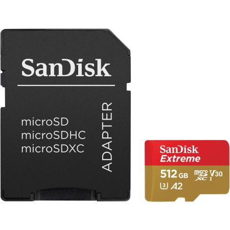 Карты памяти SanDisk Extreme SDSQXAV-512G-GN6MA microSDXC 512GB [SDSQXAV-512G-GN6MA]