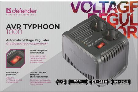 Стабилизаторы, сетевые фильтры, удлинители Defender AVR Typhoon 1000 [99033]