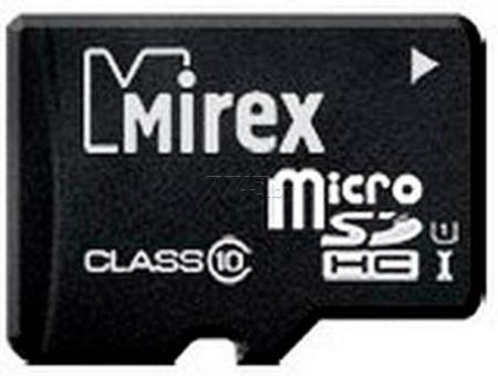 Карты памяти Mirex 13612-MCSUHS16 microSDHC 16GB [13612-MCSUHS16]