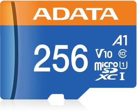 Карты памяти ADATA Premier AUSDX256GUICL10A1-RA1 microSDXC 256GB (с адаптером) [AUSDX256GUICL10A1-RA1]