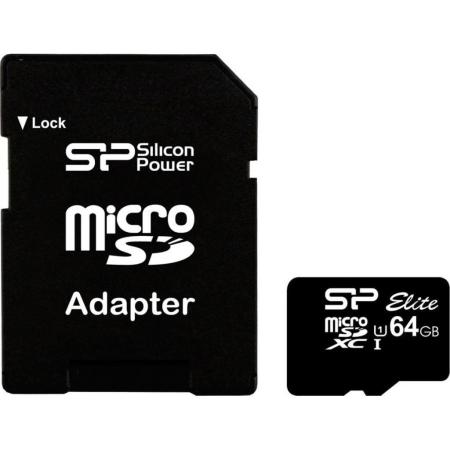 Карты памяти Silicon-Power microSDXC Elite UHS-1 (Class 10) 64 GB (SP064GBSTXBU1V10-SP)