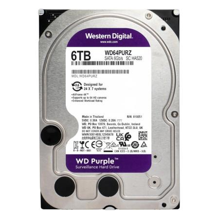 Жесткие диски WD Purple 6TB WD64PURZ [WD64PURZ]