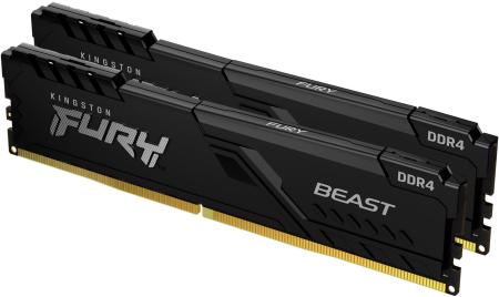 Оперативная память Kingston FURY Beast 2x16GB DDR4 PC4-25600 KF432C16BB1K2/32 [KF432C16BB1K2/32, KF432C16BB1K2/32WP]