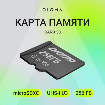 Карты памяти Digma MicroSDXC Class 10 Card30 DGFCA256A03 [DGFCA256A03]