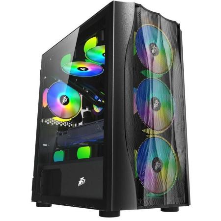 Корпуса 1stPlayer Firebase X3-M-BK-4F1 [X3-M-BK-4F1]