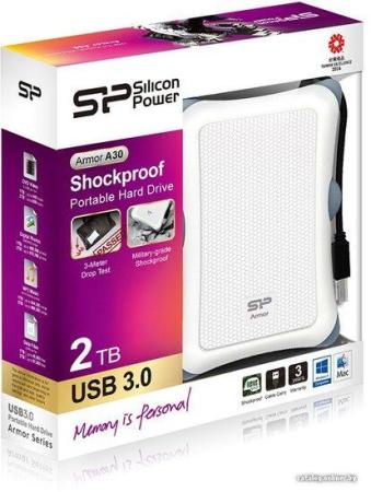 Внешние накопители Silicon-Power Armor A30 2TB White (SP020TBPHDA30S3W)