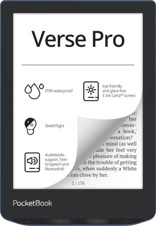 Электронные книги PocketBook A4 634 Verse Pro (лазурный)