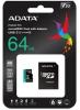 Карты памяти ADATA Premier Pro AUSDX64GUI3V30SA2-RA1 microSDXC 64GB (с адаптером) [AUSDX64GUI3V30SA2-RA1]