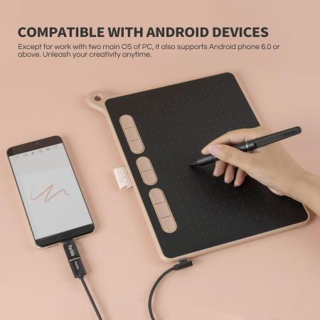 Графические планшеты Parblo Ninos M (розовый)