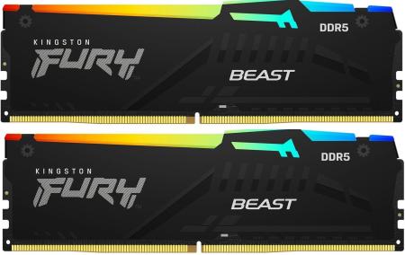 Оперативная память Kingston FURY Beast RGB 2x8ГБ DDR5 5600 МГц KF556C40BBAK2-16 [KF556C40BBAK2-16]