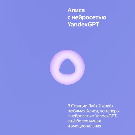 Беспроводные и портативные колонки Яндекс Станция Лайт 2 (фиолетовый) [YNDX-00026VIO]