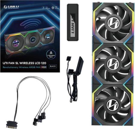 Системы охлаждения Lian Li Uni Fan SL 120 Wireless LCD G99.12SLLCD1W3B.R0 [G99.12SLLCD1W3B.R0]