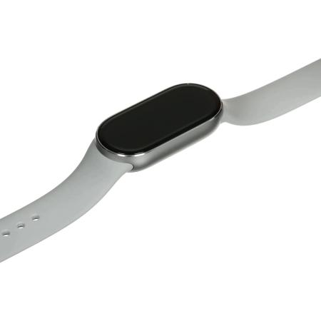 Умные часы и браслеты Xiaomi Smart Band 10 M2459B1 (серебристый, с белым силиконовым ремешком, международная версия) [BHR07PSGL]