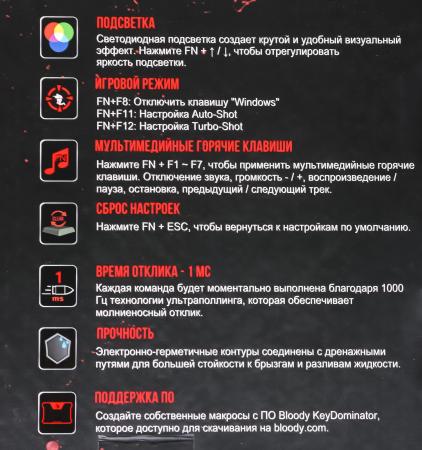 Клавиатуры A4Tech Bloody B120N