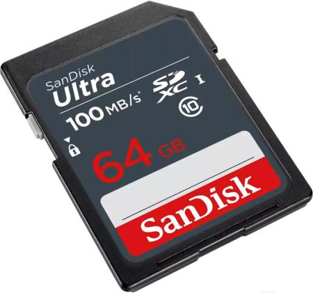 Карты памяти SanDisk Ultra SDXC SDSDUNR-064G-GN3IN 64GB [SDSDUNR-064G-GN3IN]