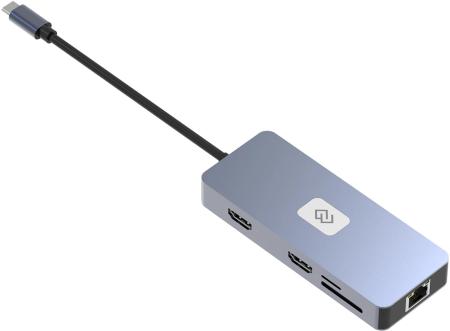 USB-хабы и док-станции Digma DS-810 [DS-810, 2023141, 4630143157079]